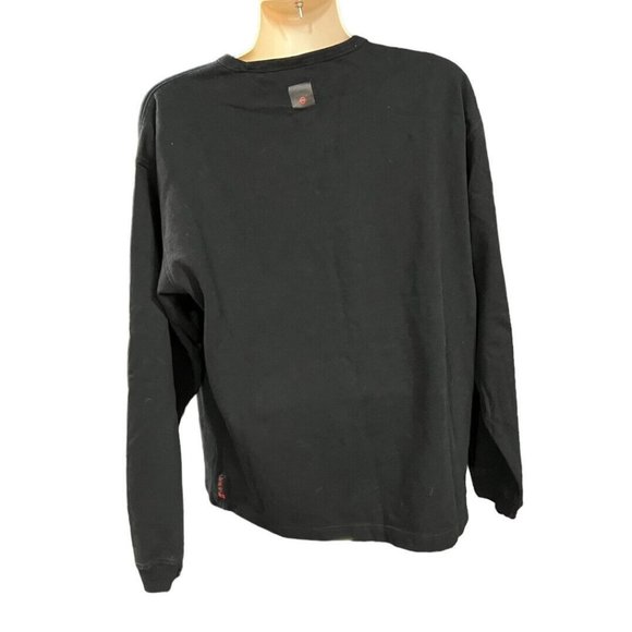 VINTAGE Nautica Shirt Men XLarge Black Competition Pullover Crewneck - Picture 2 of 3